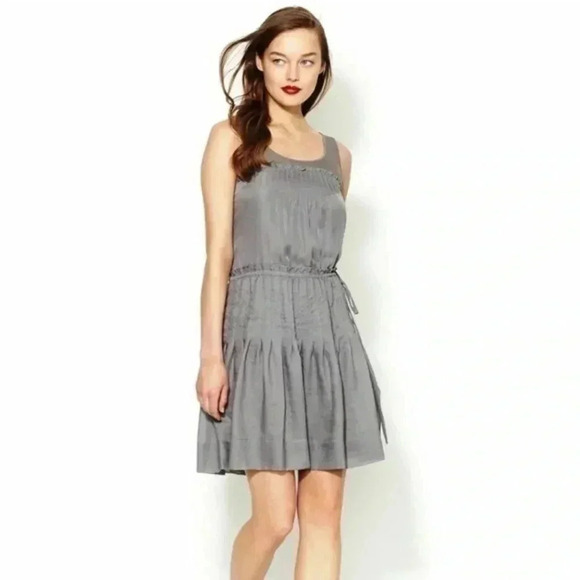 BCBGMaxAzria Dresses & Skirts - BCBGMAXAZRIA | Chic Dove Grey April Babydoll Sleeveless Pleated Dress Size 2 XS